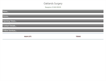 Tablet Screenshot of oaklandssurgery.net